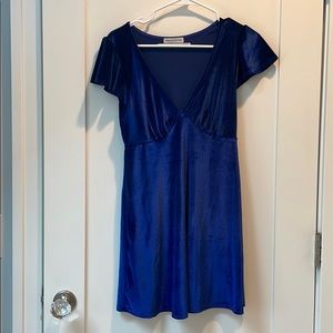 Urban Outfitters Blue Velvet mini dress